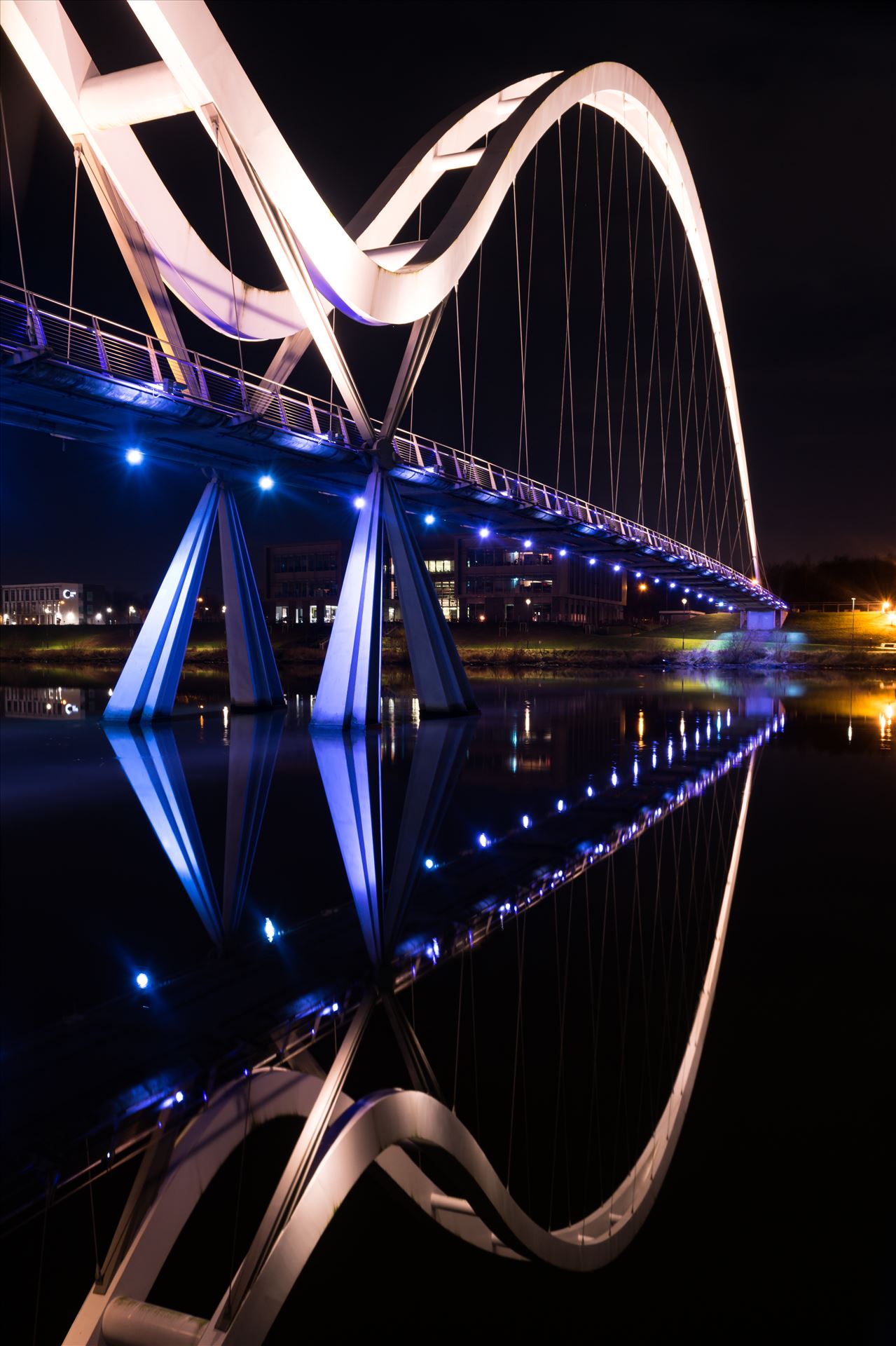 Infinity Bridge Reflection New Years Night - 1st January night out, was so lucky to catch the water so still and flat.... But what a reflection by AJ Stoves Photography