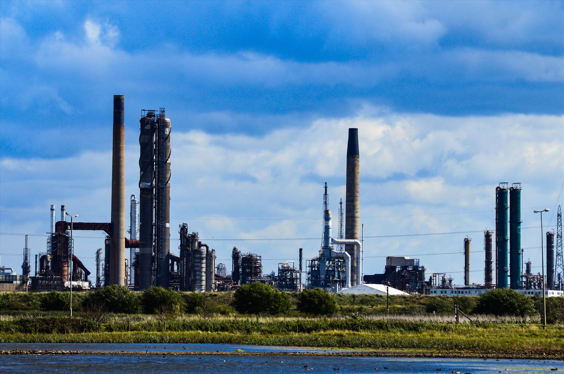 Chemical Works, Port Clarance - Looking out from a hide at RSPB Saltholme you see what surrounds the reserve by AJ Stoves Photography