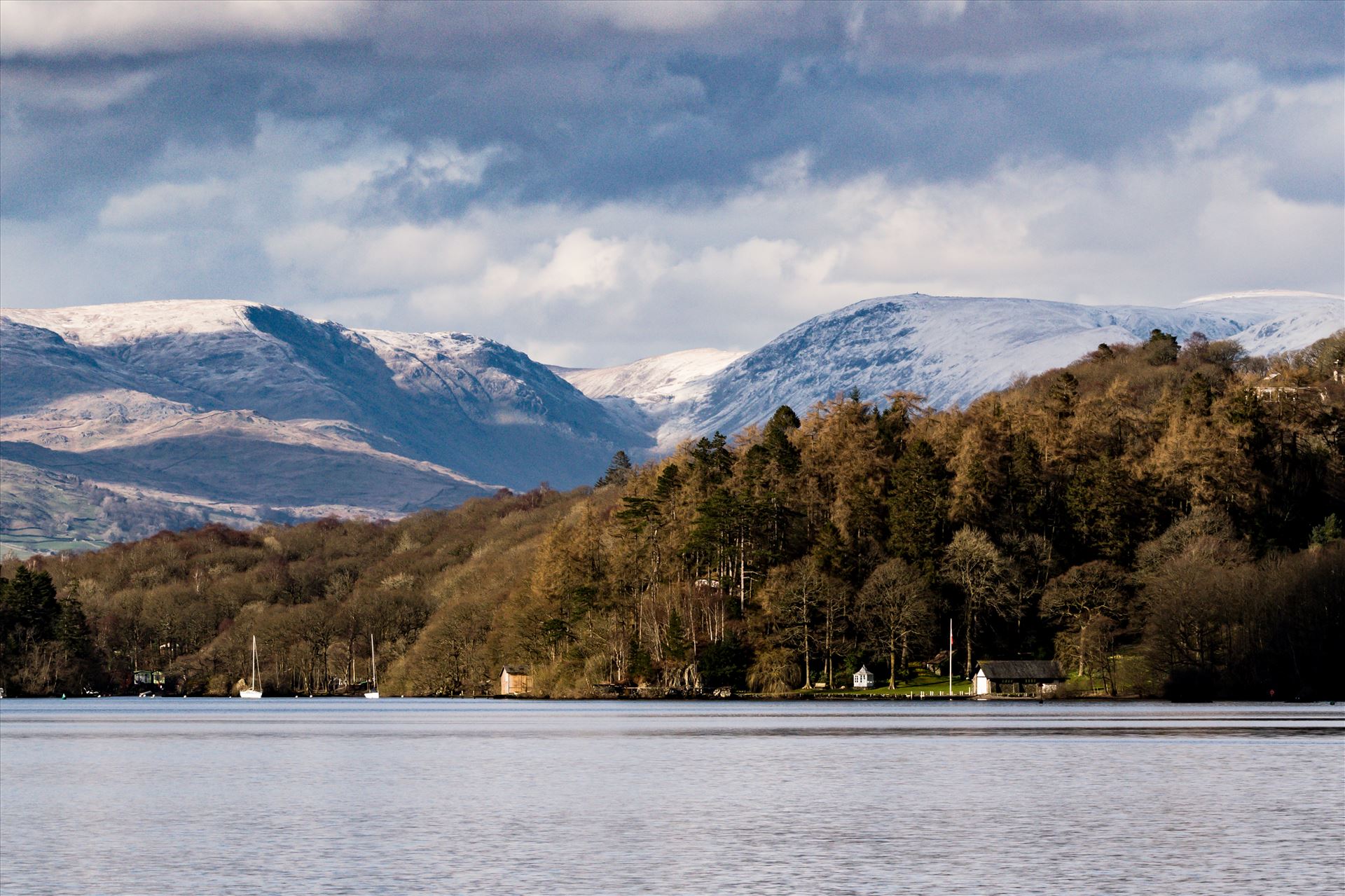 Lake Windermere Winters View - Taken from the south of the lake looking north, by AJ Stoves Photography