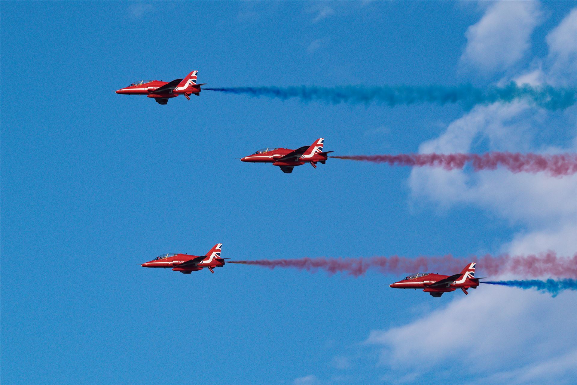 RAF Red Arrows Fly By - Taken in 2017 at Sunderland International Airshow by AJ Stoves Photography