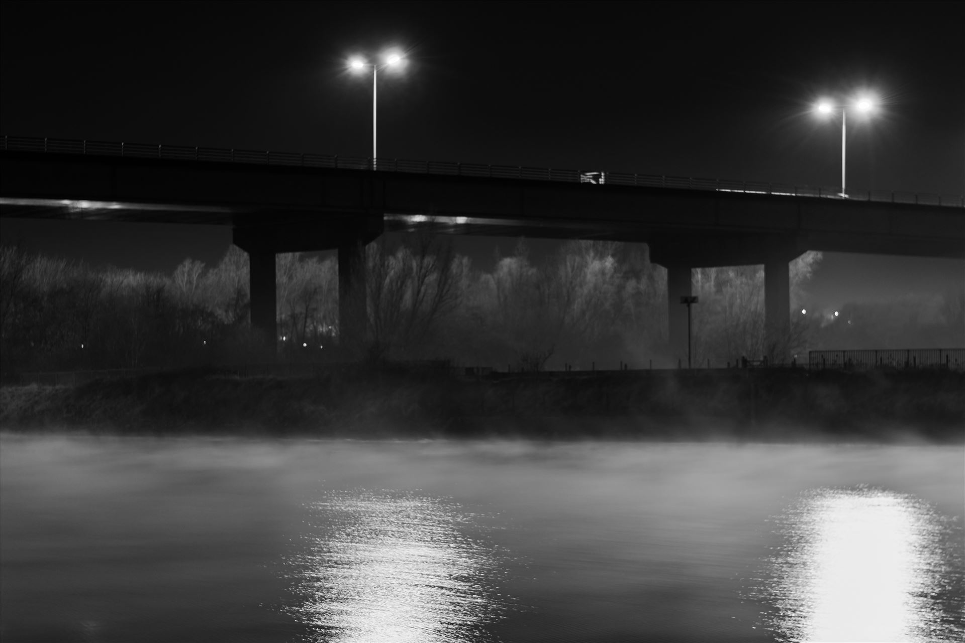 Misty River Tees - Taken on the banks of the river Tees on Boxing night, by AJ Stoves Photography