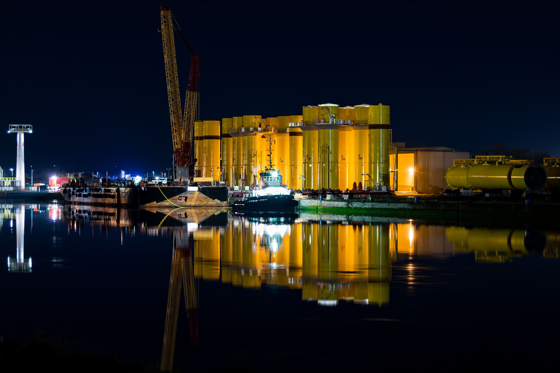Yellow is the colour - Yellow reflections on the river Tees by AJ Stoves Photography