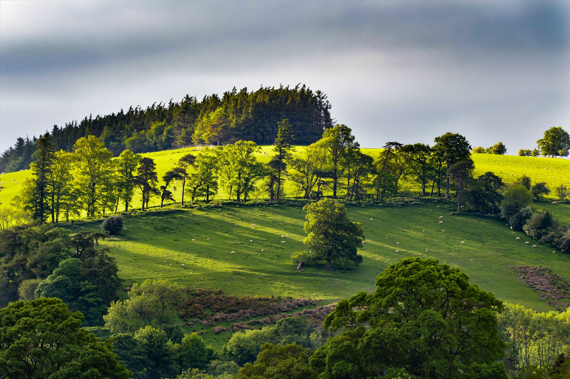 Hills around Lake Ullswater - Sunset over the hills, around Lake Ullswater, Lake District by AJ Stoves Photography