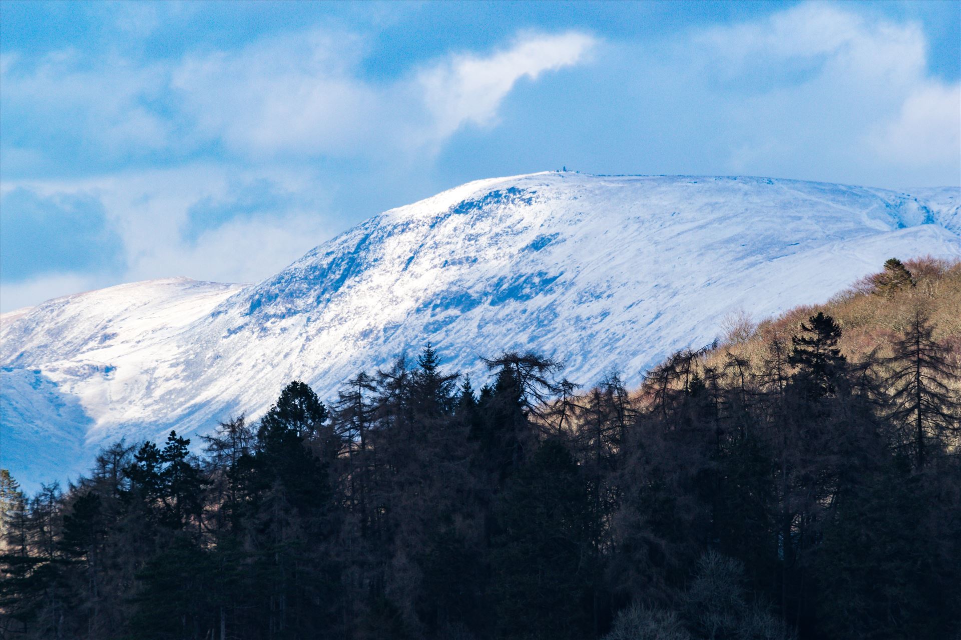 Lake Windermere Snowy Mountains - Taken from the south of the lake looking north, by AJ Stoves Photography