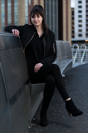 Rachel Louise Adie modelling shoot at Newcastle Quayside