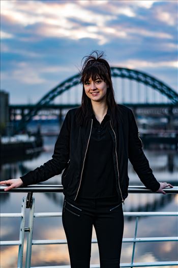 Rachel Louise Adie modelling shoot at Newcastle Quayside