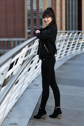 Rachel Louise Adie modelling shoot at Newcastle Quayside