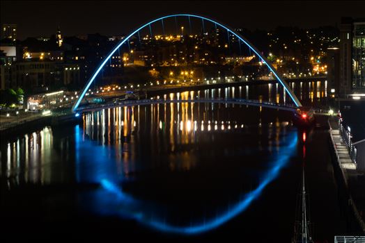 Take at Newcastle on a night shoot, the Millenium Bridge.