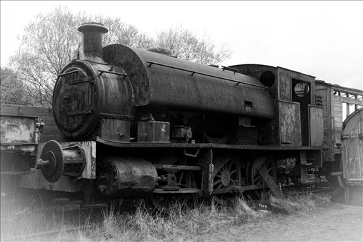 An old steam train sat rusting away at Tanfield Railway