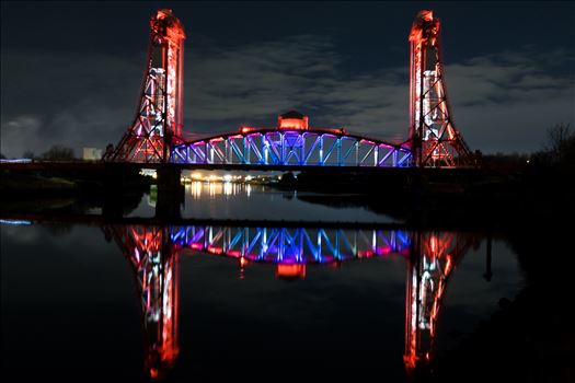 Newport Bridge at night in all its glory