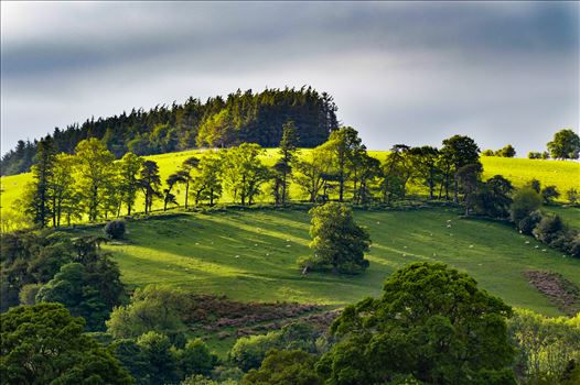 Sunset over the hills, around Lake Ullswater, Lake District