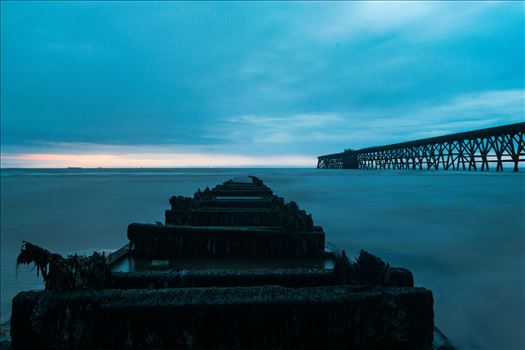 A shot of Steetley Peir at Hartlepool Headland on a cold and wet July evening