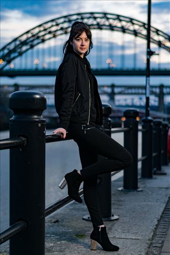 Rachel Louise Adie modelling shoot at Newcastle Quayside